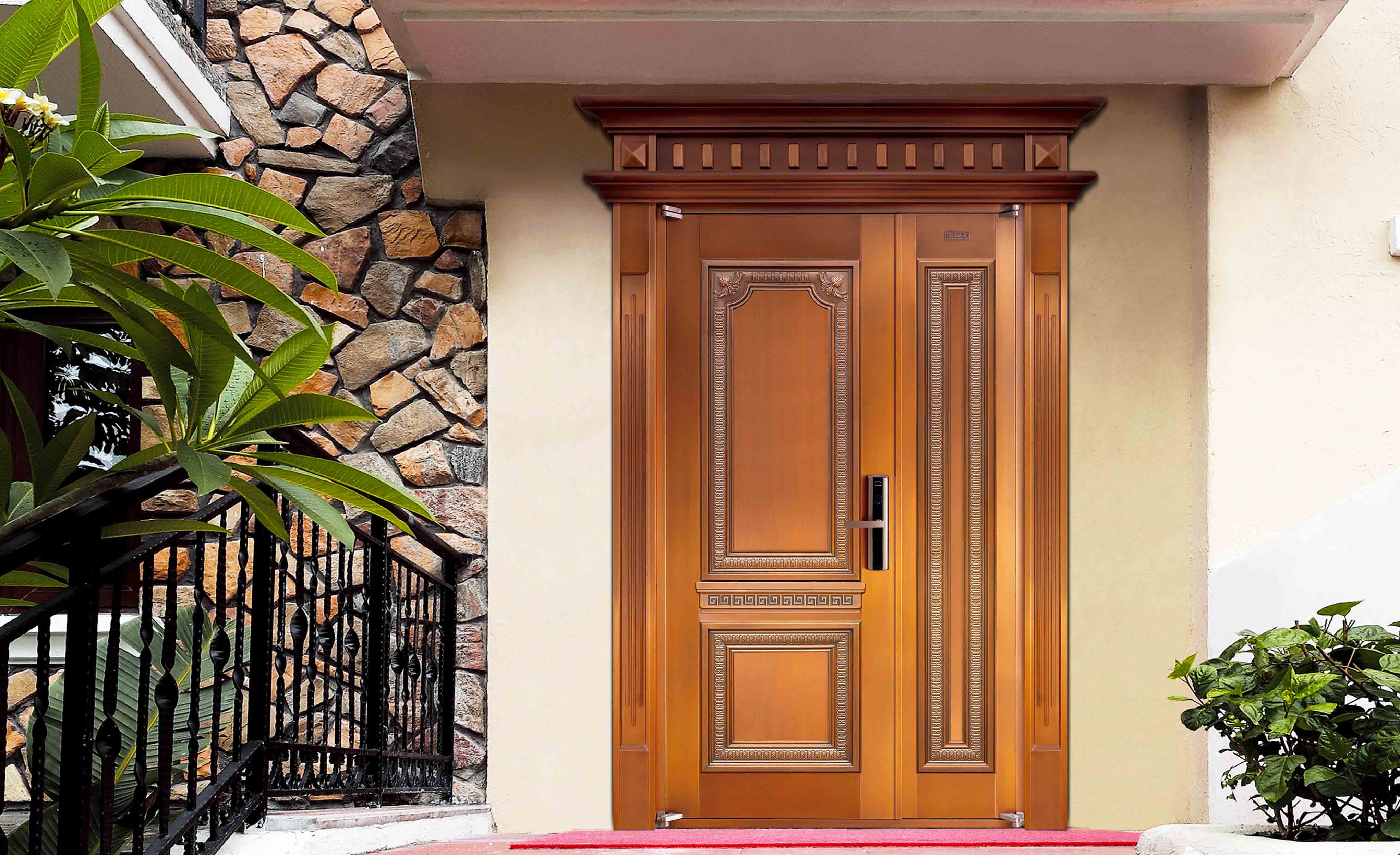 M015云都新苑,子母銅門,銅門子母門,室外門 M015云都新苑,子母銅門,銅門子母門,室外門